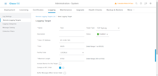 Cisco ISE server setup image